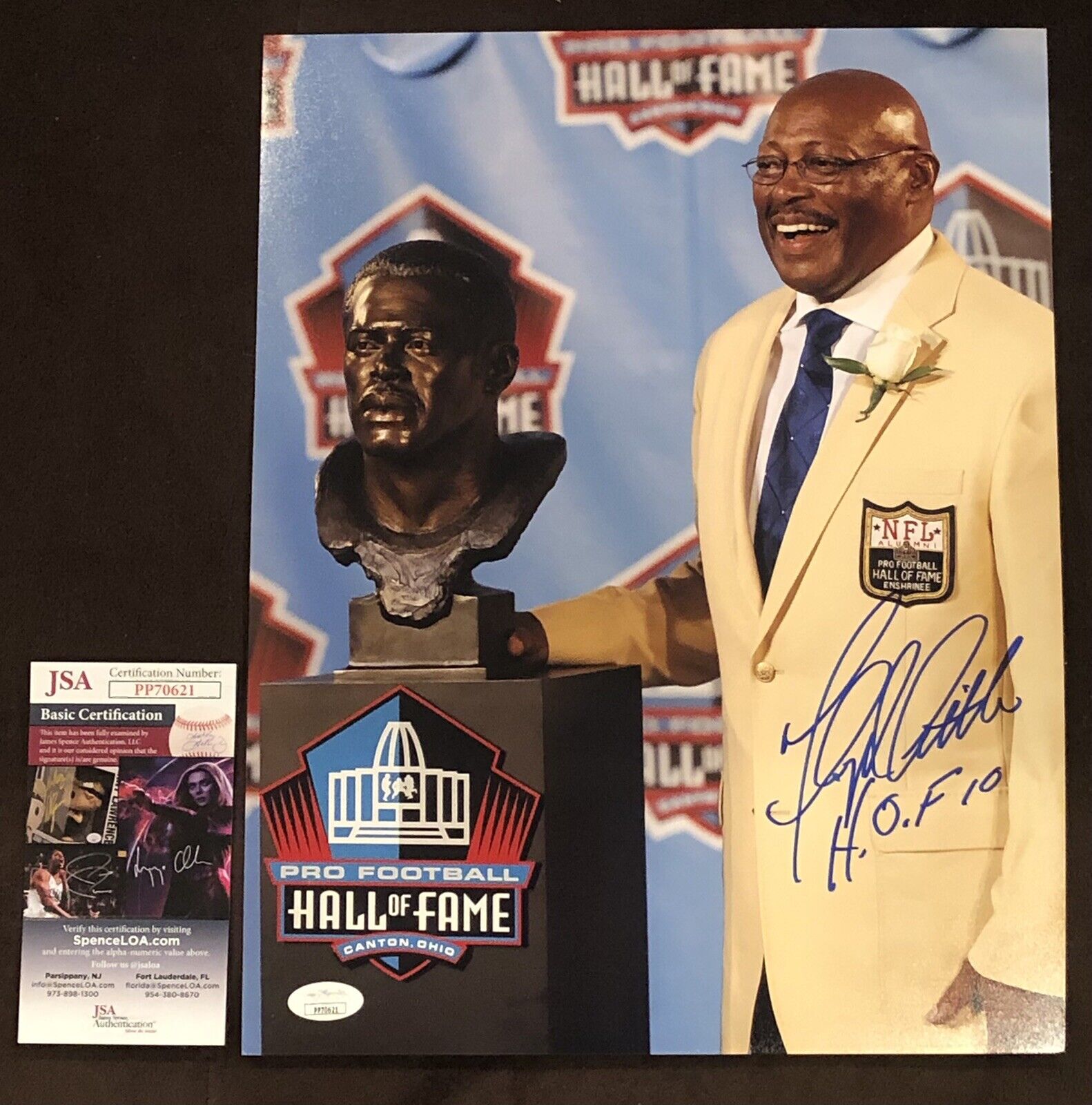 Floyd Little AUTOGRAPH Hand Signed 11x14 HOF RARE Denver Broncos JSA