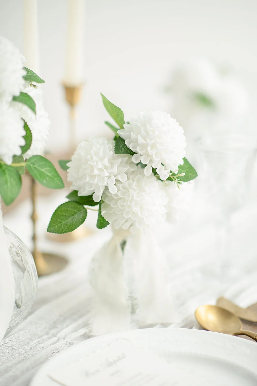 2.5" Foam Dahlia with Stem - 8 Colors