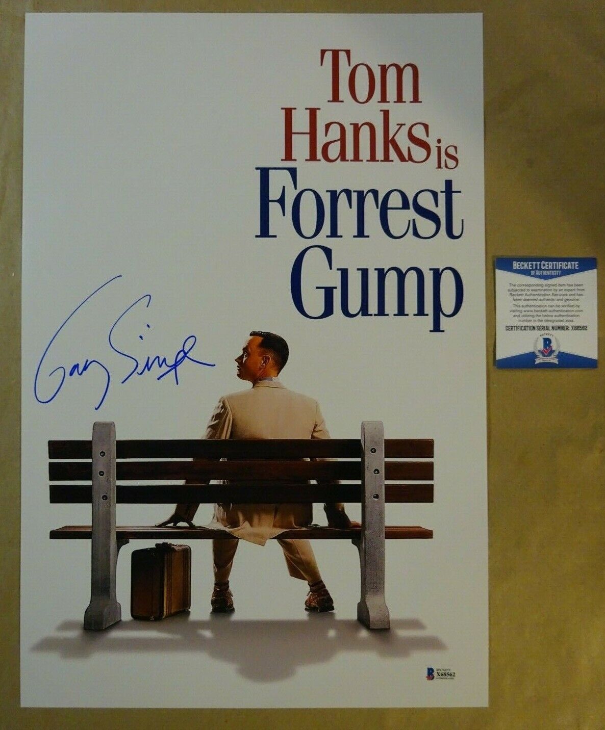 Signed GARY SINISE Autographed FORREST GUMP 12x18