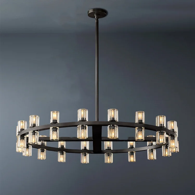 Arcachon Led Round Chandelier 36" Crystal Round Chandelier Vjlight