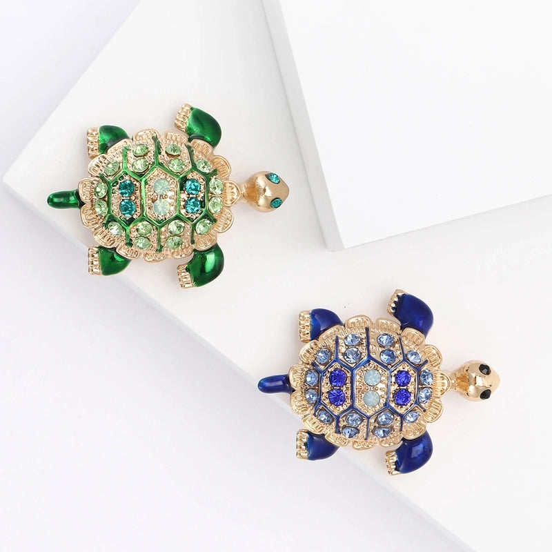 Cute Retro Pin Tortoise Alloy Rhinestones Women's Brooches