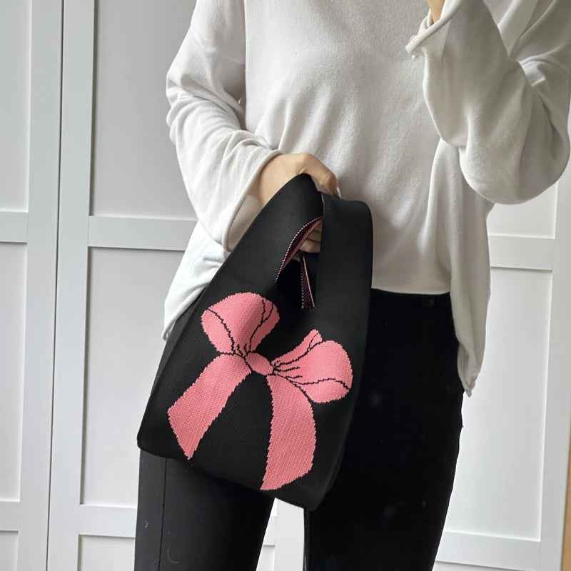 Gift Packaging Handbag Casual Knitted Handbag Woven Bag Multi-pattern Style Knitted Bag For Women