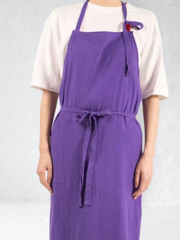 Linen Lace-Up Apron