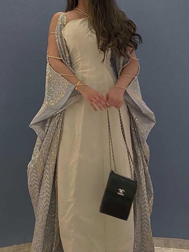 Sexy halter slim dress and cardigan set فساتين