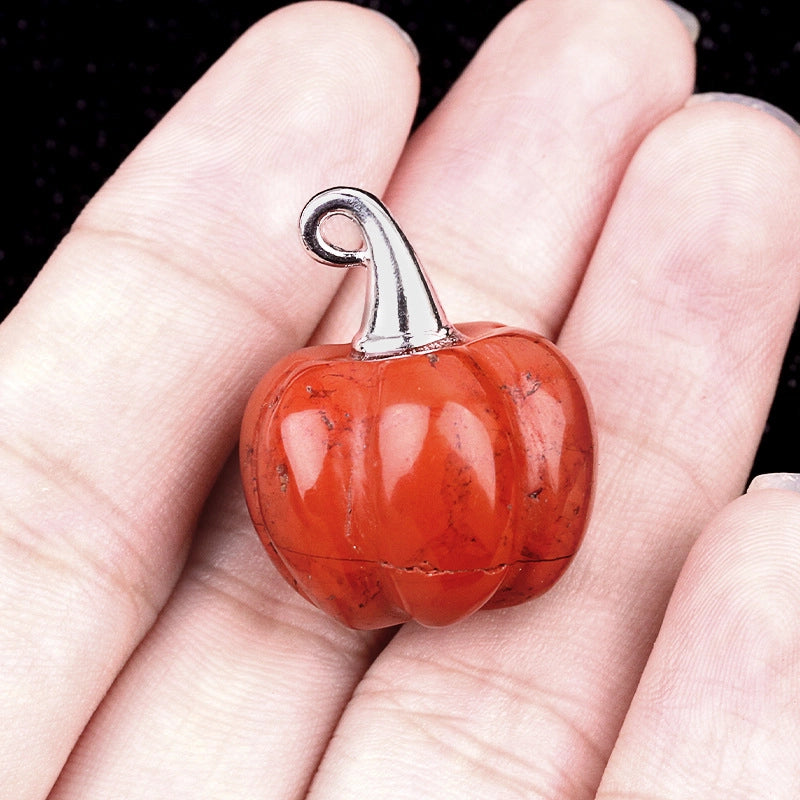 1 Piece 16*20mm Alloy Natural Stone Pumpkin Pendant Jewelry Accessories