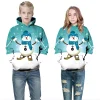 Kid Girl 3D Digital Printing Sports Uniform Winter Christmas Hoodie