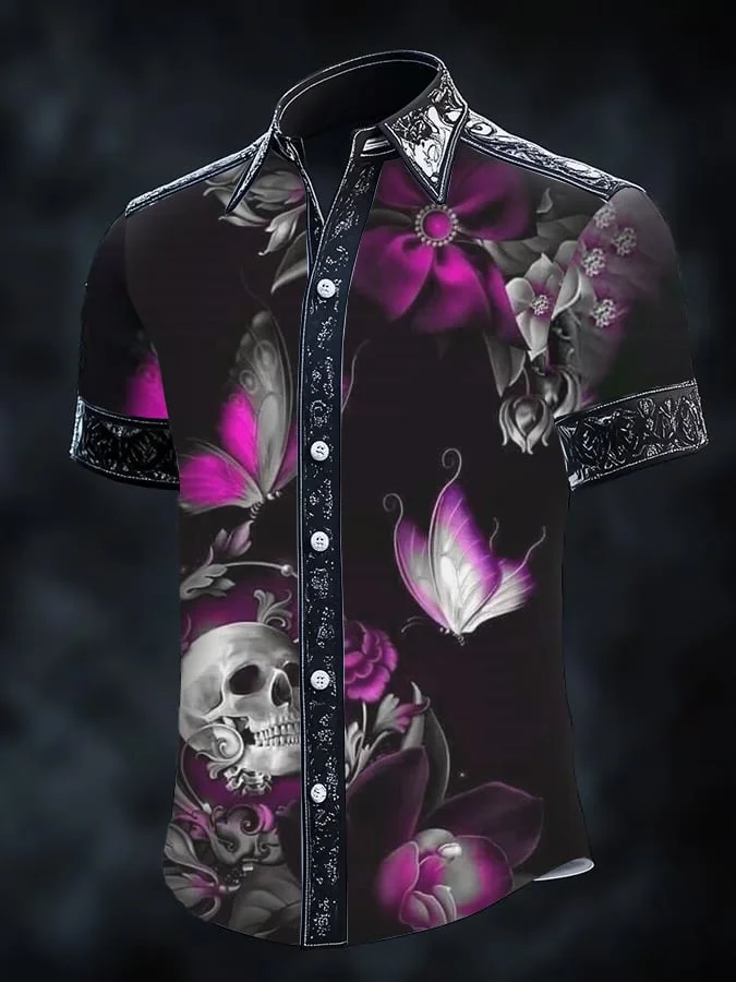 Men's Gothic Dark Short Sleeve Shirt 