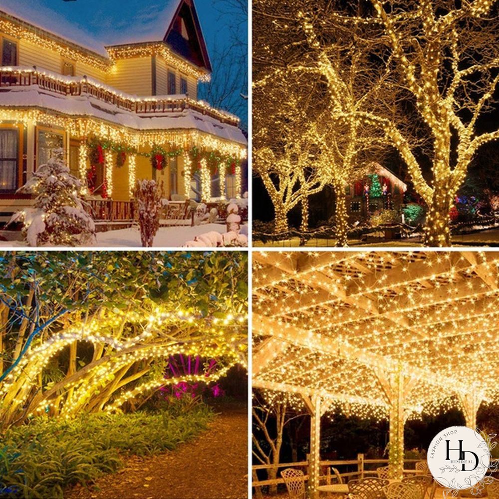 2Pack 10M/20M/30M Solar String Lights 8 Modes Solar Powered Copper Wire Fairy Lights IP65 Waterproof Indoor Outdoor Lighting for Home, Garden, Party, Path, Lawn, Wedding, Christmas, DIY Decoration