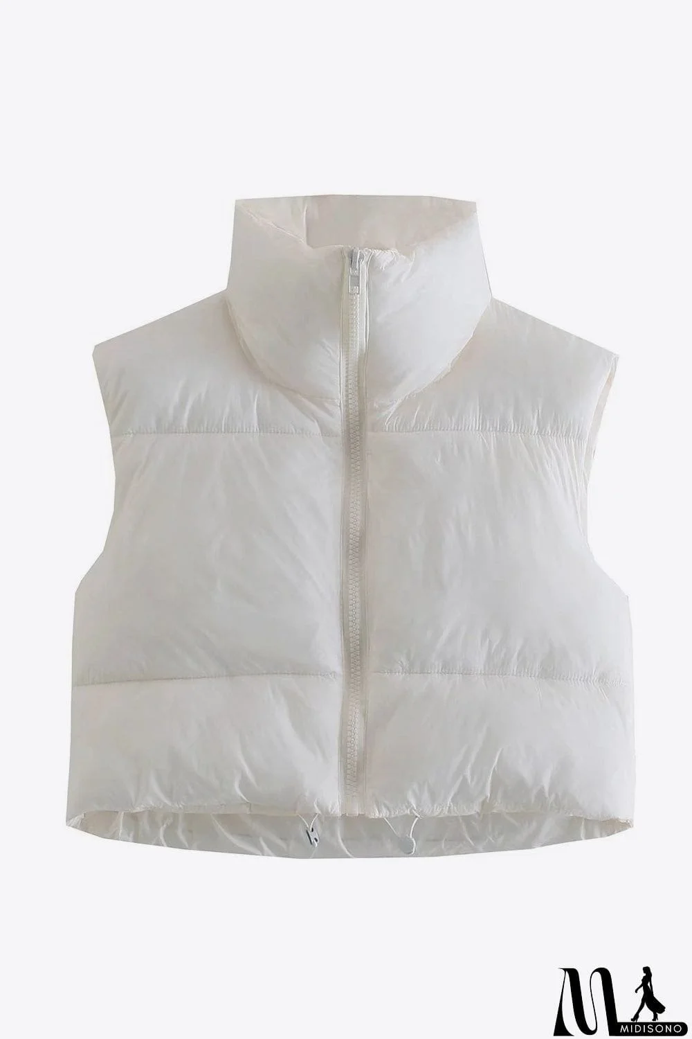 MidiSono - Zip-Up Drawstring Puffer Vest