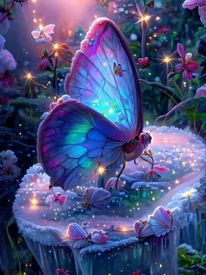 Diamond Painting - Full Round/Square Drill - Butterfly (30*40 - 50*60cm)