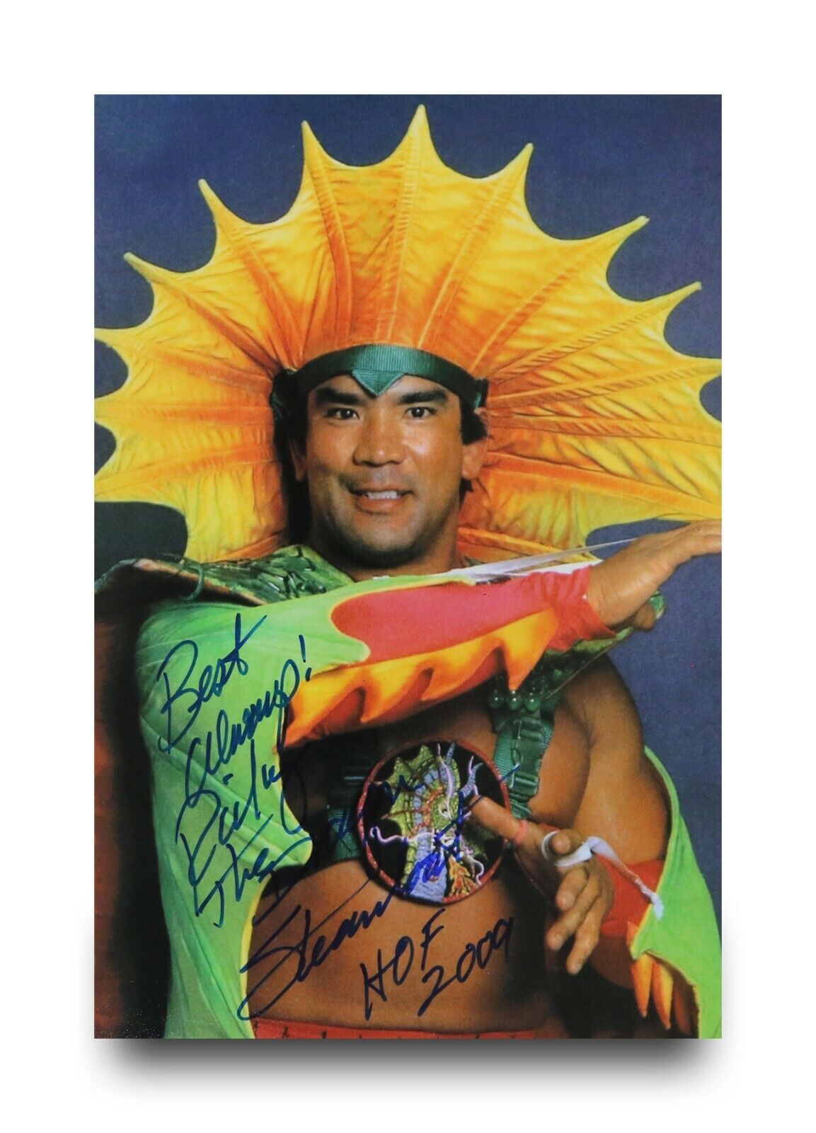 Ricky The Dragon Steamboat Signed 6x4 Photo Poster painting AWA WWF WCW Wrestler Autograph + COA