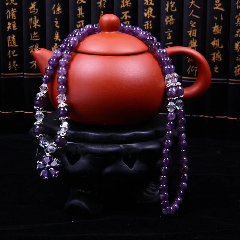 Tibetan Amethyst Blessing Bracelet
