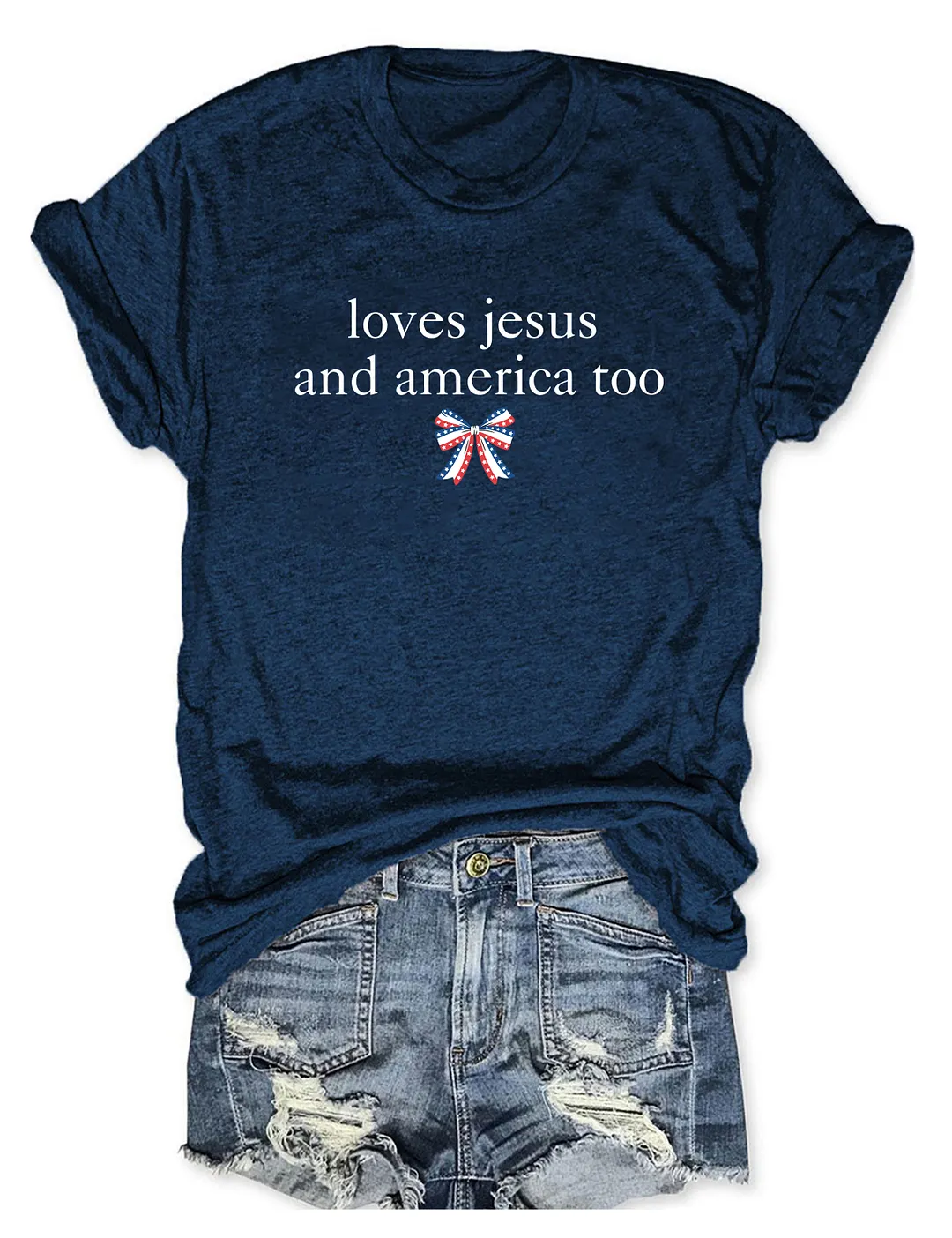 Loves Jesus And America Too T-shirt