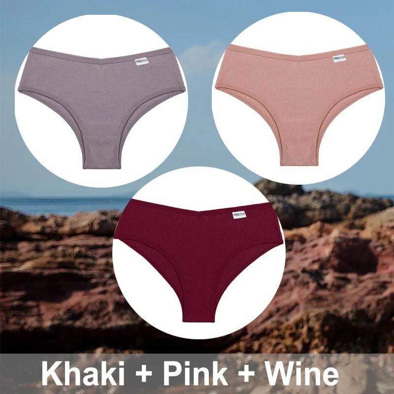 3PCS/Set M-XXXL Plus Size Cotton Panties Women Underwear Sexy Lingerie Female Underpants Intimates Brazillian Pantys Sexy Briefs