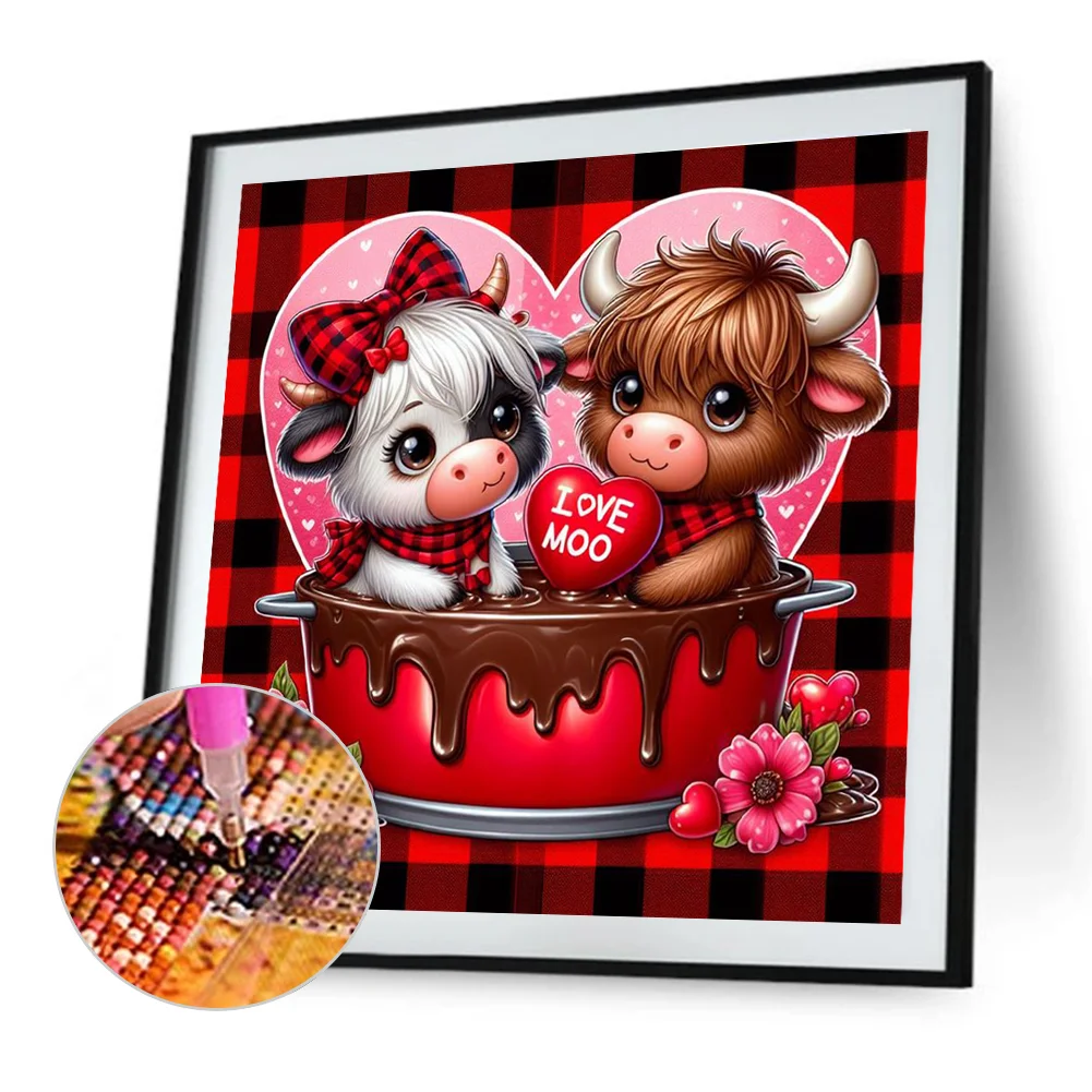 Diamond Painting - Full Round Drill - Love Yak(Canvas|40*40cm)