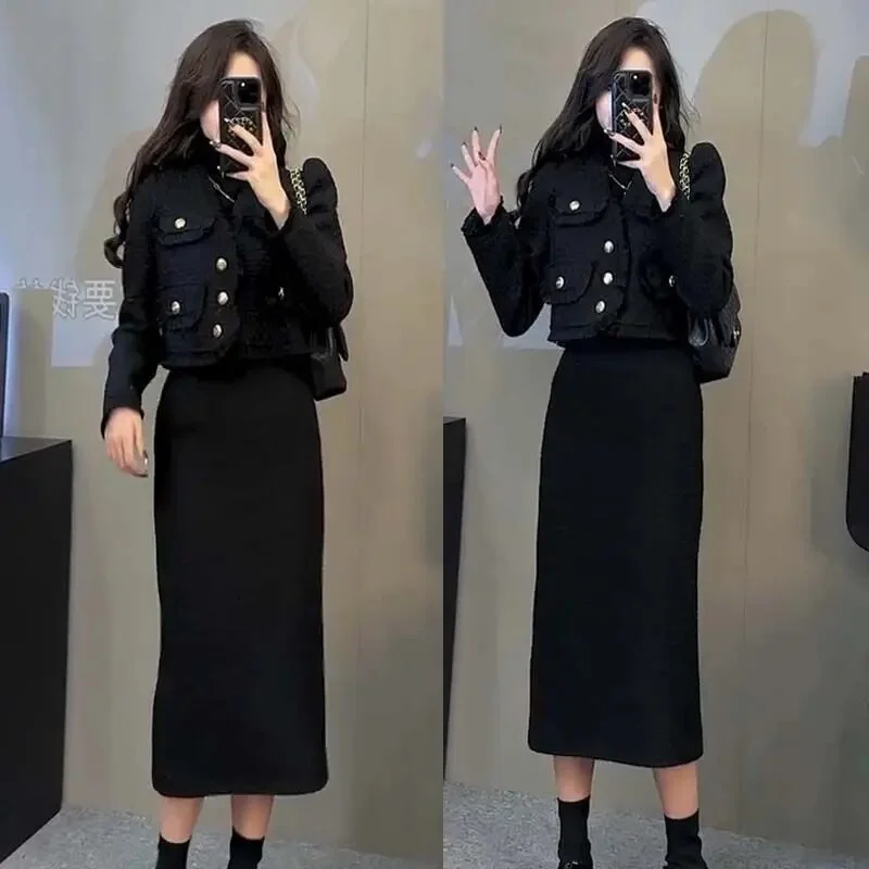 Colourp 2023 Spring New Arrivals Chic Short Jacket and Skirt Set for Women - Stylish and Elegant High Quality Office Lady 2 piece