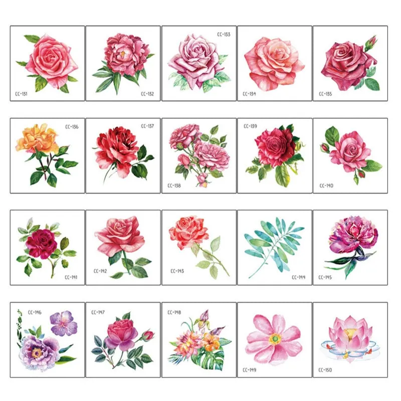 10-20pcs/set Colorful Halloween Skull Head Temporary Tattoo Sticker Child Adult Body Art Water Transfer Fake Tattoo for Face