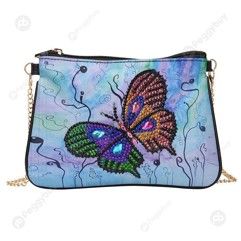 

Butterfly-DIY Creative Diamond Wristlet Bag, 501 Original