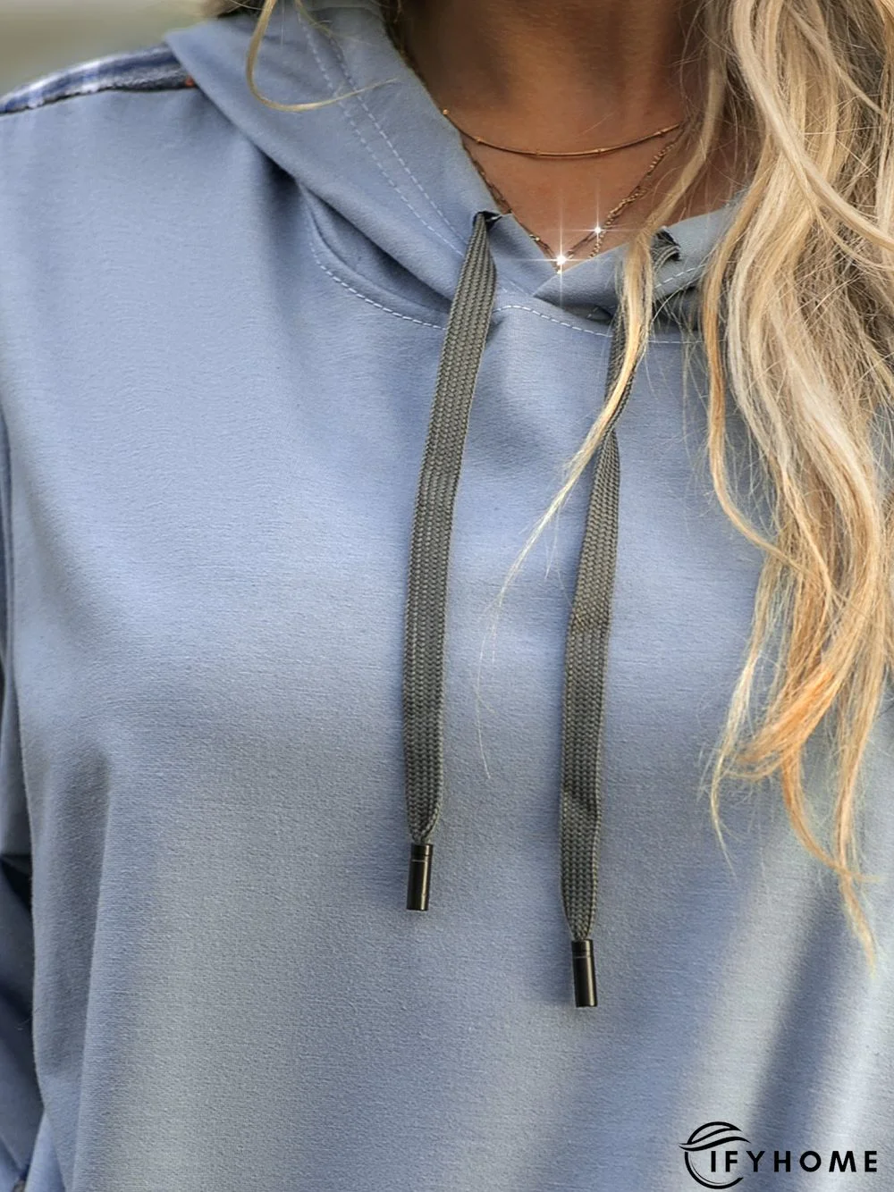 Hoodie Paneled Long Sleeve Sweatshirt | IFYHOME