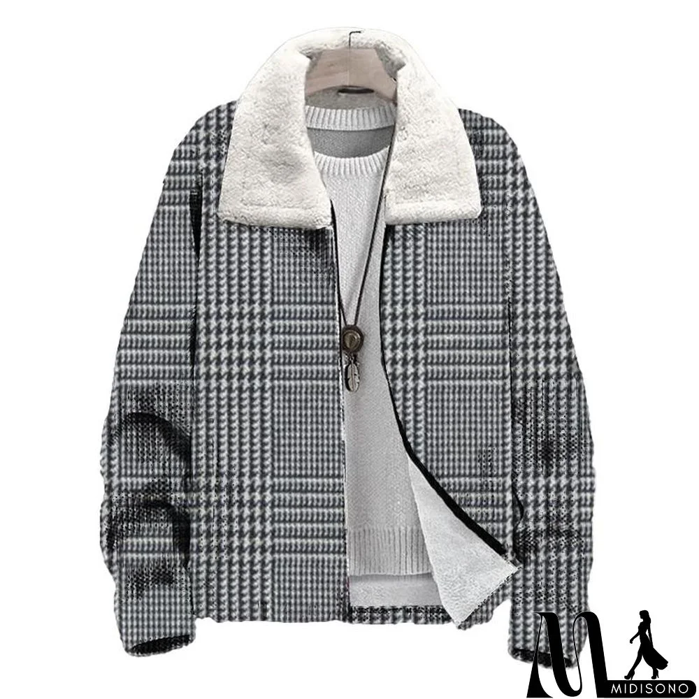 MidiSono - MEN'S PLUSH CARDIGAN JACKET 37465570YM