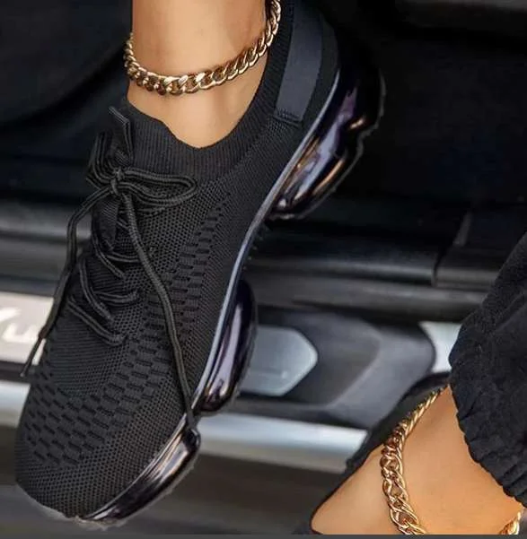 2020 Women Casual Shoes Breathable Female Fashion Sneakers Large Size Increased Women's Shoes Air Cushion Mesh Sneakers