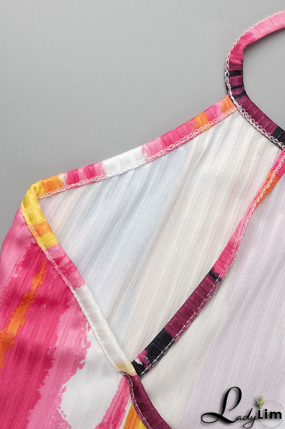 Red Sexy Striped Print Patchwork Spaghetti Strap Sling Dress Dresses