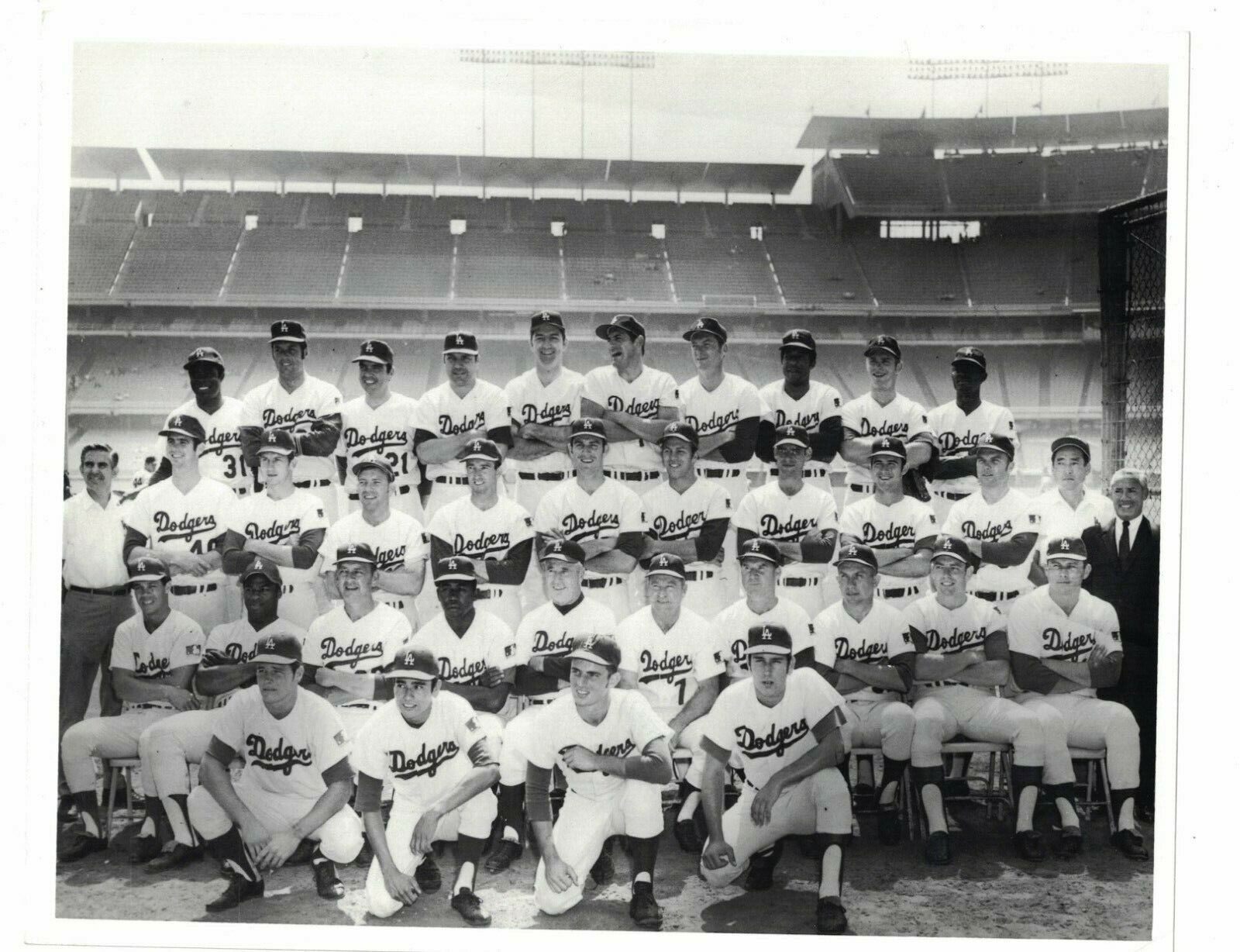 Vintage 1969 Los Angeles Dodgers 8x10 Baseball Team Issue Photo Poster painting CH124