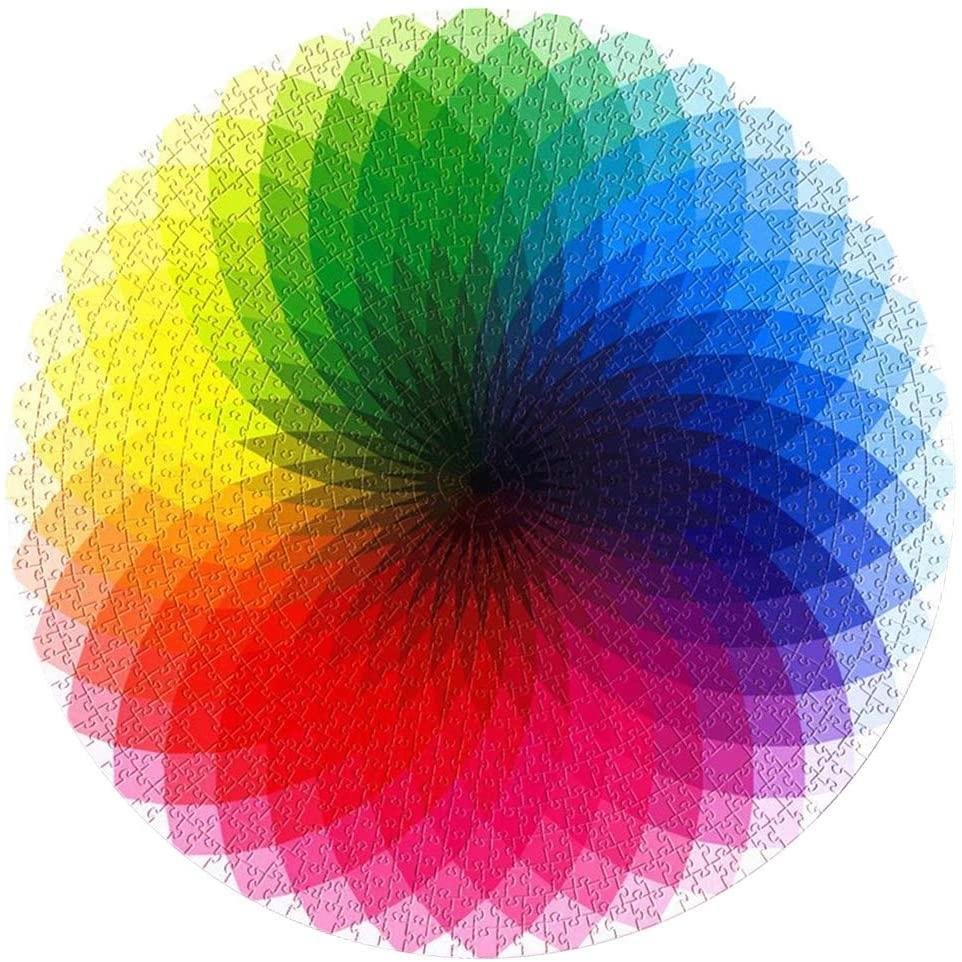 Gradiend Round Puzzle - Large Paper Jigsaw Puzzle [1000 Pieces]、、sdecorshop