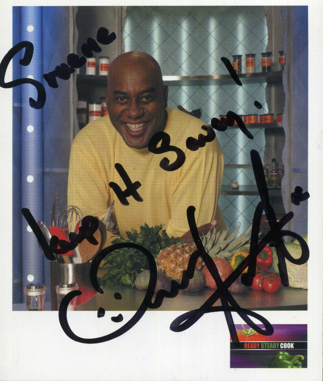 AINSLEY HARRIOTT Signed Photo Poster paintinggraph - TV Celebrity Cook / Chef - preprint