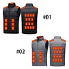 25 Heating Zones Smart Electric Heated Vest USB Stand Collar Thermal Clothes