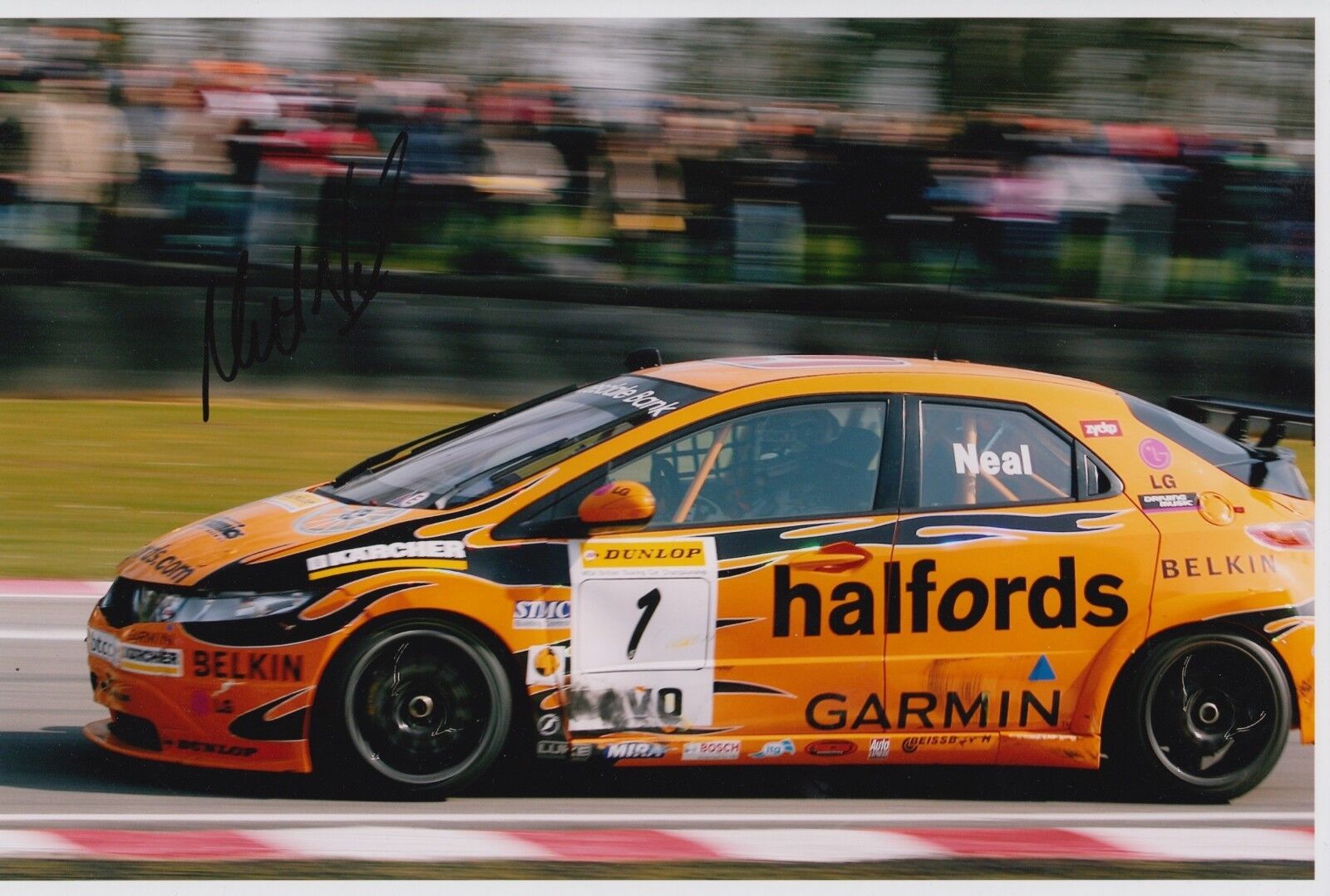 Matt Neal Hand Signed 12x8 Photo Poster painting Honda.