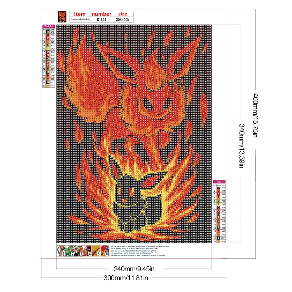 Diamond Painting - Full Round Drill - Silhouette Pokémon(Canvas|30*40cm)