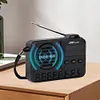Portable FM Radio with LED Display Digital Radio Recorder BT 5.4 Radio Speaker
