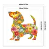 Flower Puppy Full 11CT 3 Strands DIY Stamped Embroidery Needlepoint Starter Kits 15.75x15.75inch Cross Stitch Art and Crafts Kits for Beginners Adults Home Decor
