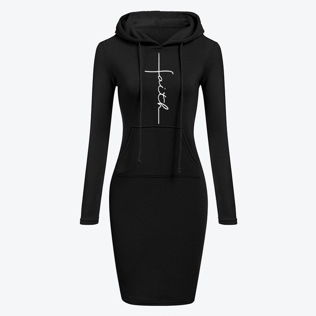 Fall & Winter Mature Lady Hoodies Sweatshirts Dress