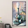 Diamond Painting-DIY Full Round Drill Snow Train(40x70cm)