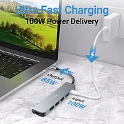 Docking Station USB C 14-in-1 JESWO Con Doppia HDMI 4K, VGA, Ethernet, 100W PD - Hub Universale Per Windows, Mac, IPad