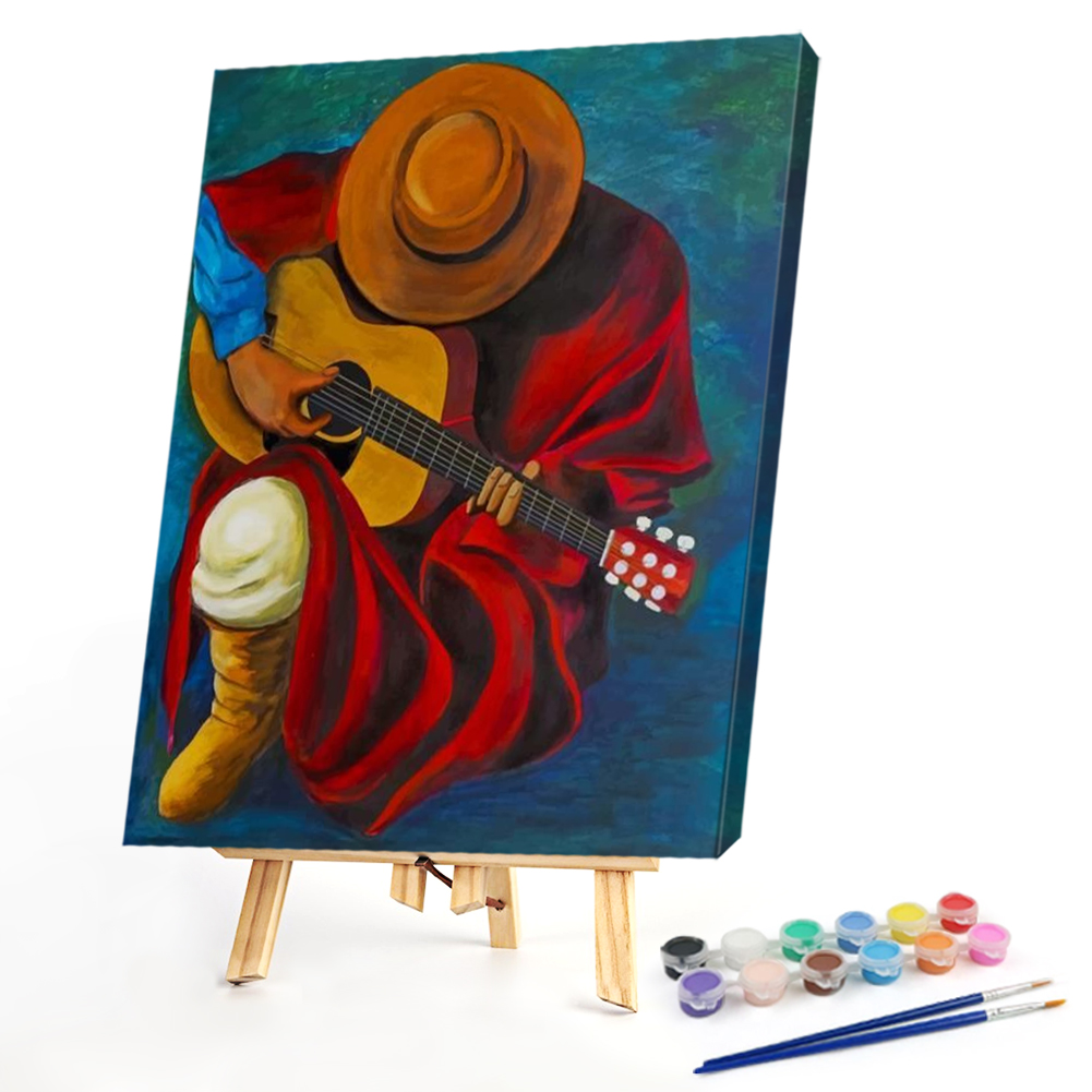 

40*50CM - Paint By Numbers - Guitar Singer, 501 Original