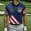 America 250th Anniversary American 1776-2026 Shirt Breathable Stylish Printed Polo Shirt Multi-Purposes Versatile Patriotic Polo Shirt for Friends Family Patriotic Compatriots