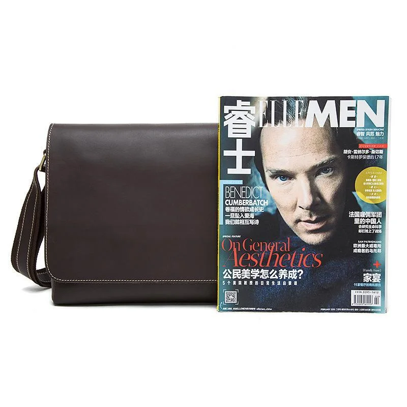 Classic Vintage Crossbody Bags Plain Leather Shoulder Bags