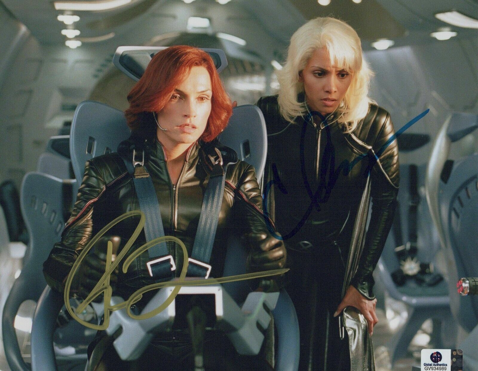 Halle Berry & Famke Janssen dual signed autographed 8x10 Photo Poster paintinggraph GA COA