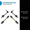 TRQ Front & Rear Sway Bar Stabilizer Link Set Compatible with 1998-2002 Ford Crown Victoria Lincoln Town Car Mercury Grand Marquis