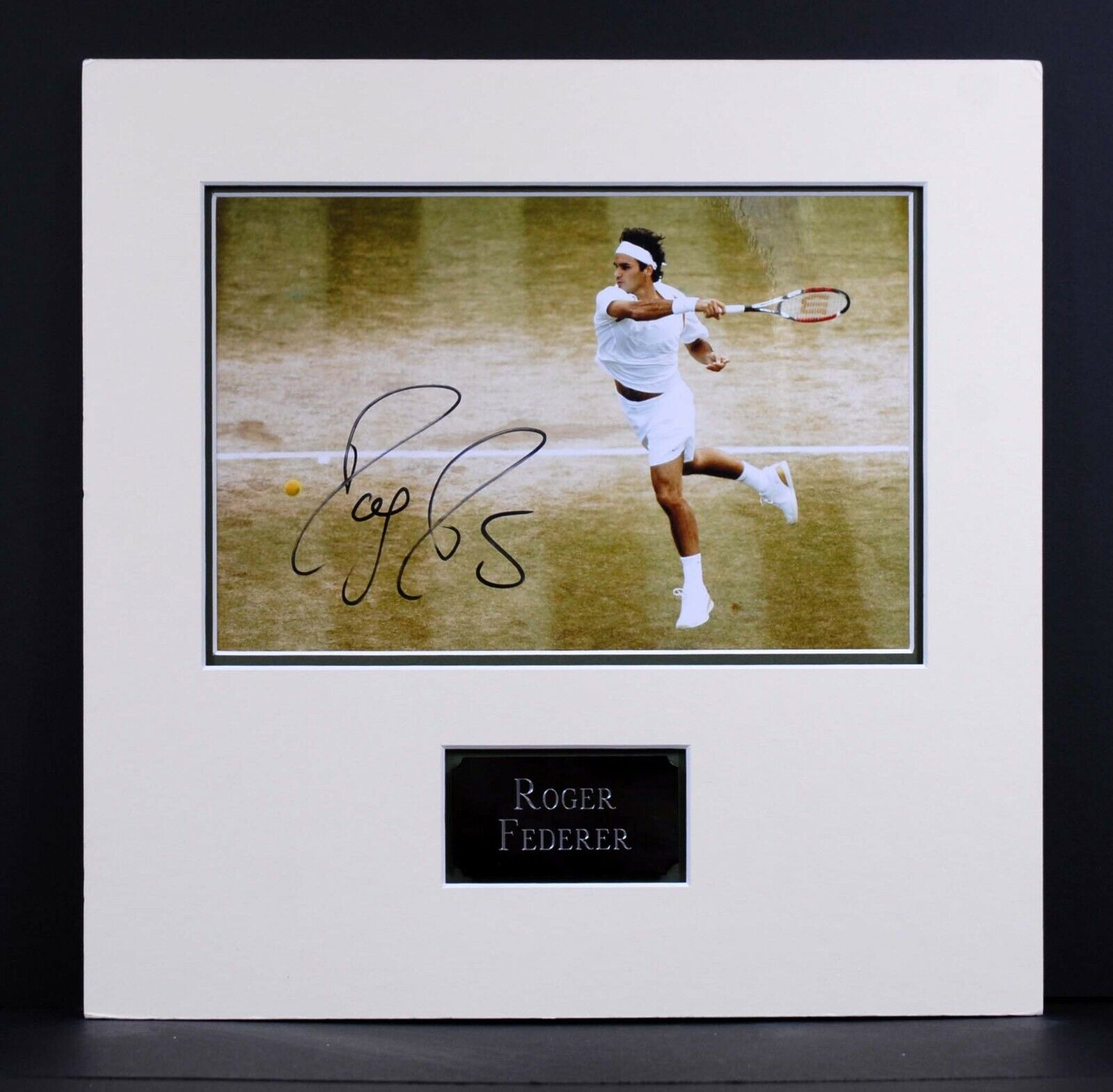 Roger FEDERER Signed Mounted Tennis Champion Photo Poster painting AFTAL RD COA Wimbledon Great