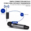 Wireless Microphone For Singing with Rechargeable Receiver Metal Cordless Handheld Mic for Home Karaoke Meeting Party Church Wedding KTV