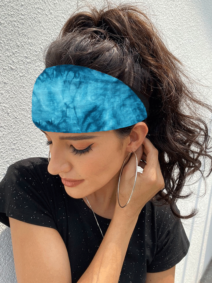 Tie Dye Print Yoga Running Headwraps Hair Band