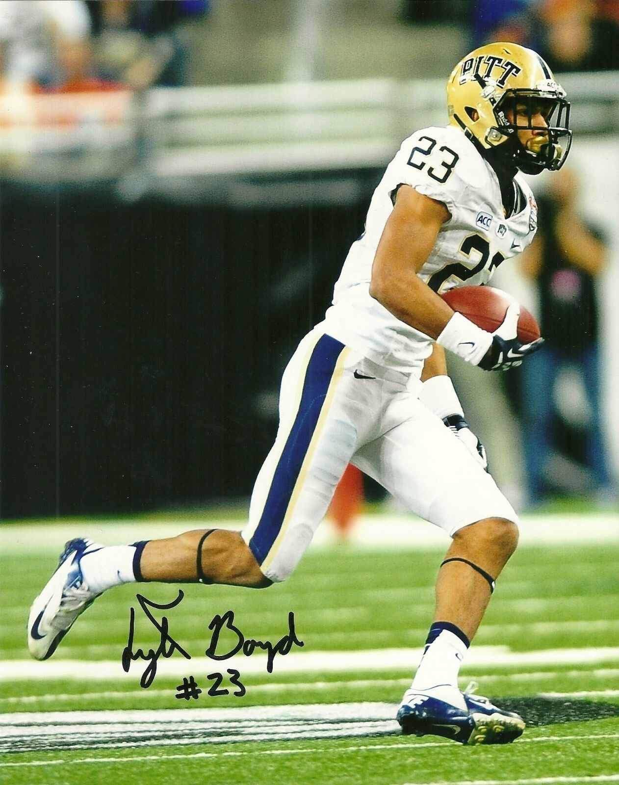 TYLER BOYD HAND SIGNED PITT PANTHERS 8X10 Photo Poster painting W/COA