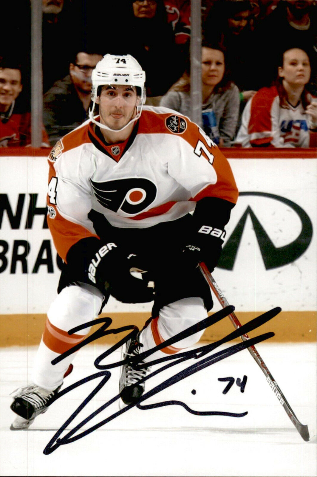 Mike Vecchione SIGNED 4x6 Photo Poster painting PHILADELPHIA FLYERS #4