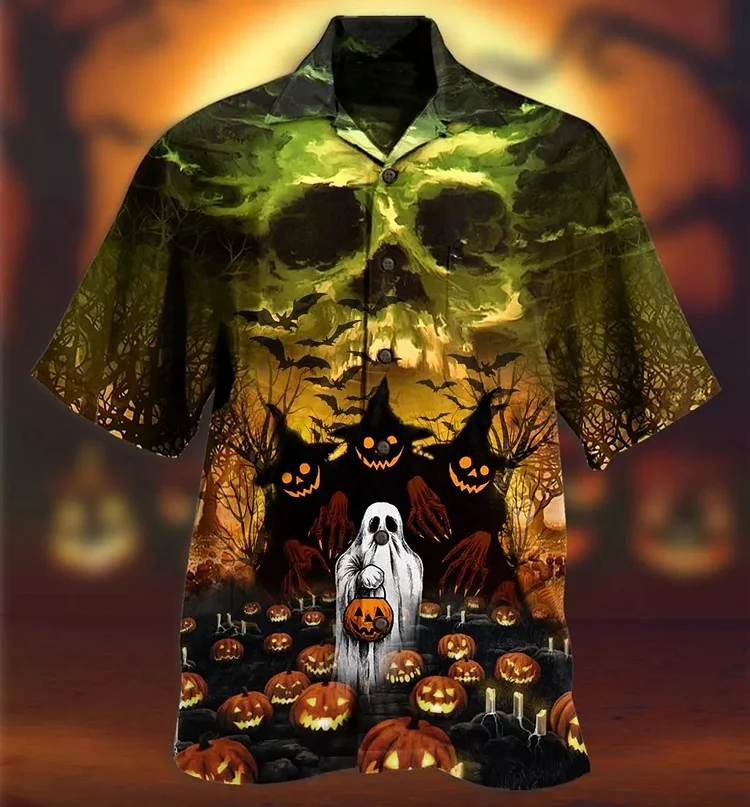 Men's Halloween Fun Horror Lapel Shirt