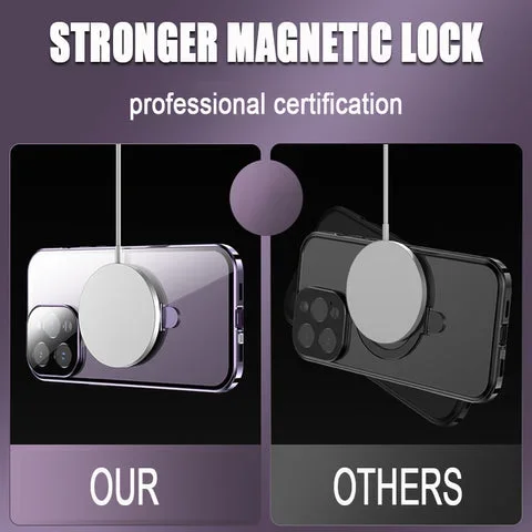 iPhone series double-sided magnetic holder mobile phone case