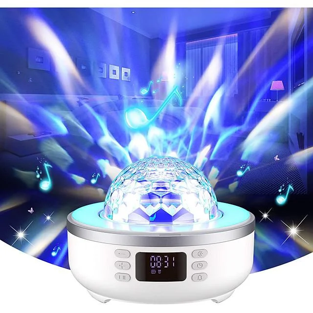 with Bluetooth Music Speaker Rotating LED Projector Dimmable colors Random Color Wedding Party Gift Projector Light